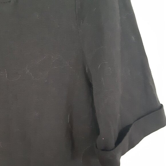 Croft & Barrow (M) Black Square Neck Top w/Short Sleeves. - Picture 3 of 4